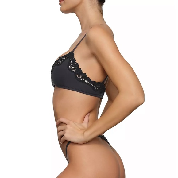 🖤SKIMS FITS EVERYBODY LACE SCOOP BRALETTE IN ONYX XXS XS S M L XL - Picture 4 of 6